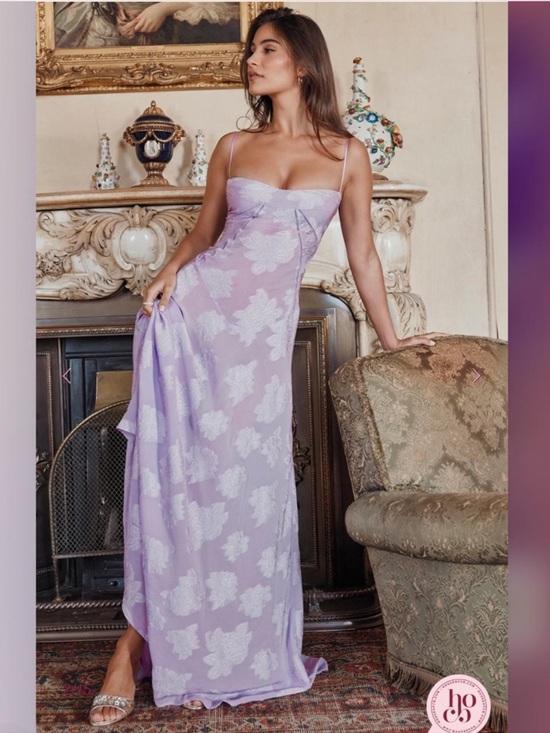House of CB Dresses & Skirts - HOUSE OF CB Seren Orchid Floral Lace Back Maxi Dress NWOT